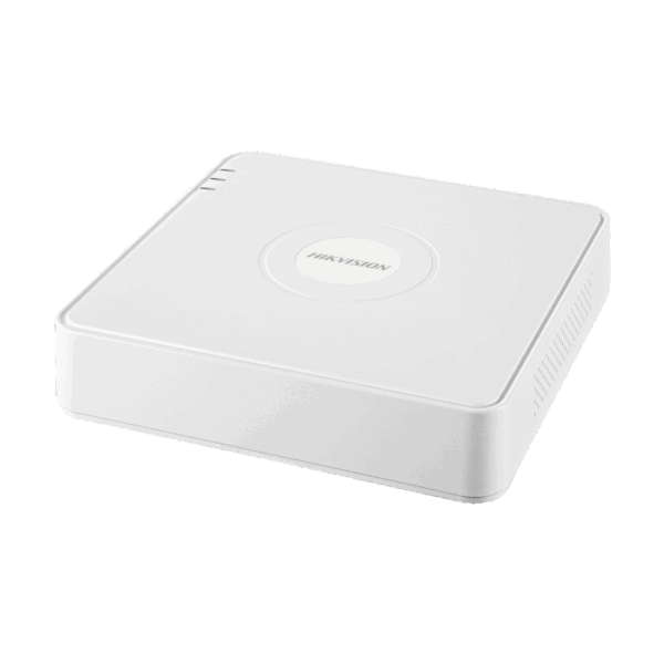 Grabador NVR IP 4CH 4MP 40/60Mbps mini 1U 1HDD HDMI/VGA simultáneas Hikvision