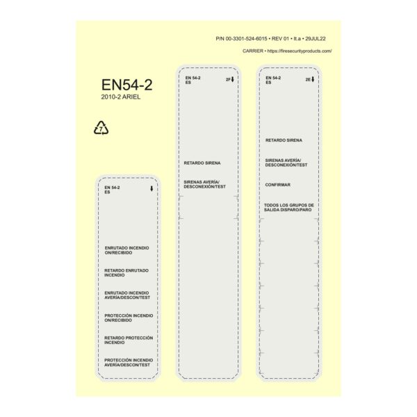Kit de idiomas para central de incendios direccionable (español)