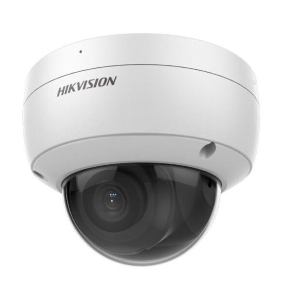 Cámara Domo IP 8MP 2.8mm AcuSense WDR120 IP67 IK10 IR30 MIC E/S Audio Alarma Hikvision