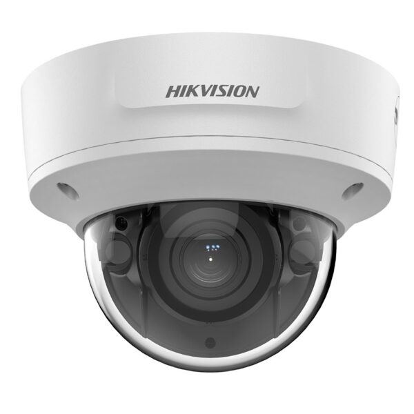 Cámara IP Domo 4MP Varifocal Motorizada 2.8-12mm IK10 IP67 IR40 WDR120 Funciones Inteligentes E/S Audio Alarma Acusense 2ªGen Hikvision