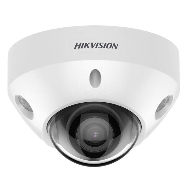 Cámara Minidomo IP 8MP 2.8mm Acusense WDR120 IP67 IK10 IR30 MIC Hikvision