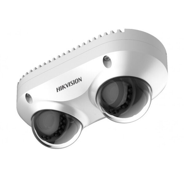 Cámara Panovu dual-direccional 4MP 2.8mm IP67 IK10 IR10 WDR120 2xMIC E/S Audio Alarma Hikvision